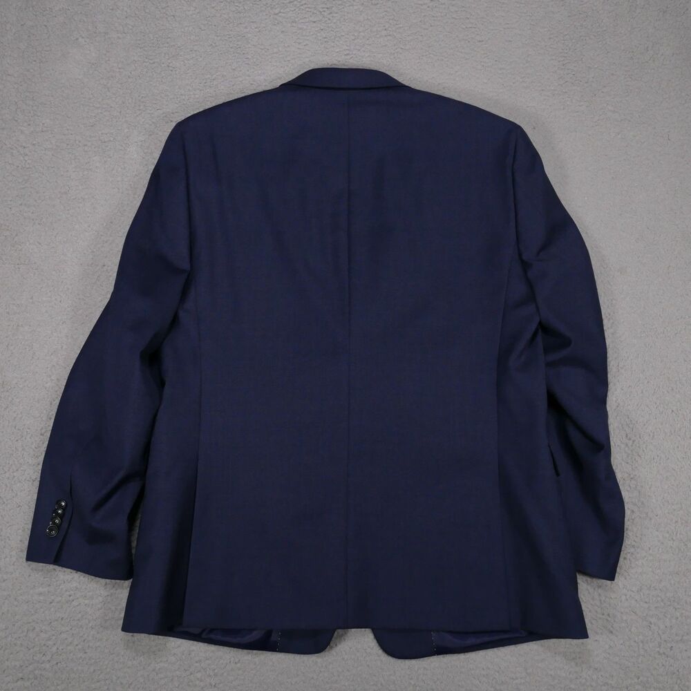 Tommy Hilfiger Sport Coat Blazer Mens 44R Blue Solid Two Button - Picture 13 of 13